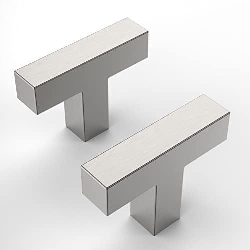 Amerdeco 10 Pack Brushed Satin Nickel Cabinet Knobs 2 Inch Length ...
