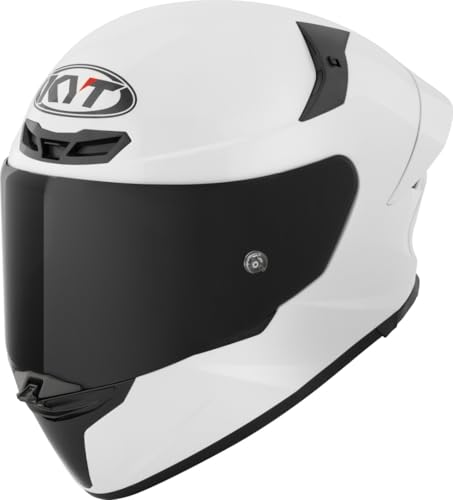  KYT TT-REVO Casco Integrale PLAIN BIANCO E06 (Bianco), L (59)