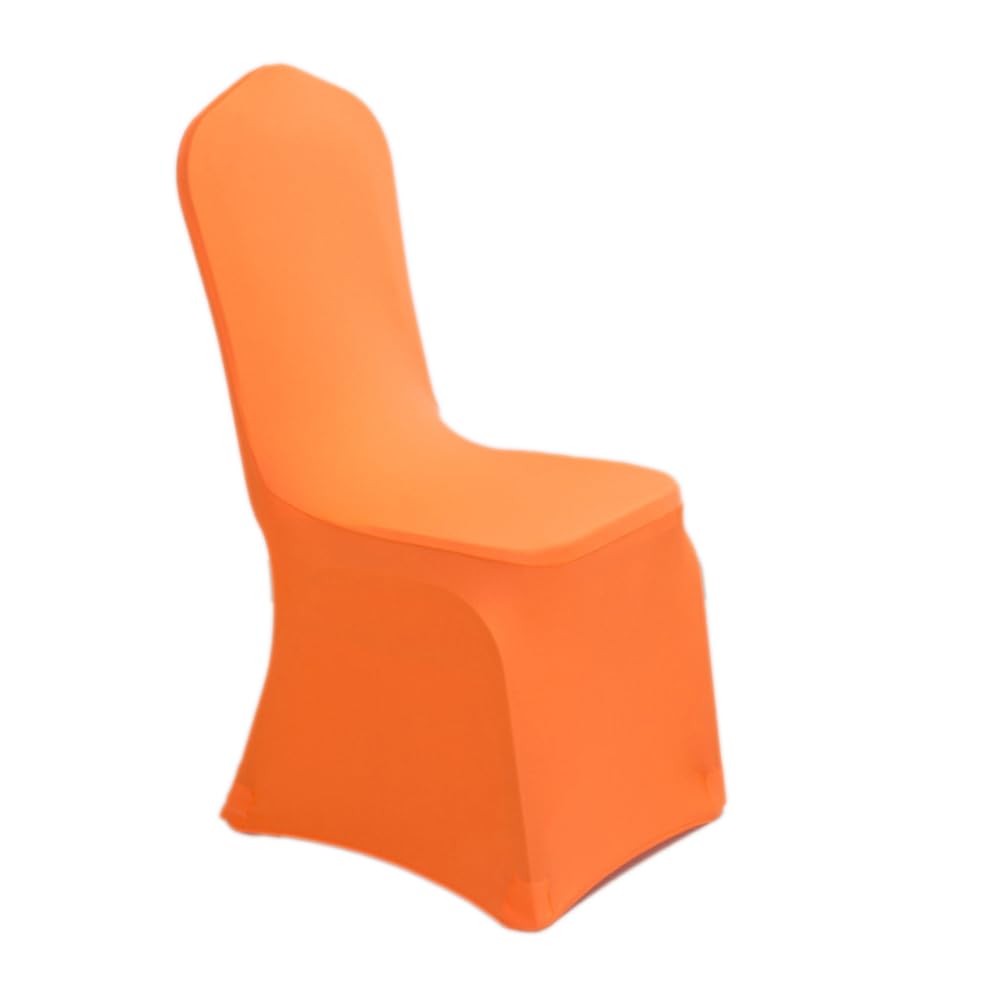 6 coprisedia universali, elasticizzate, per battesimo, compleanno, matrimonio, banchetto, feste, colore arancione