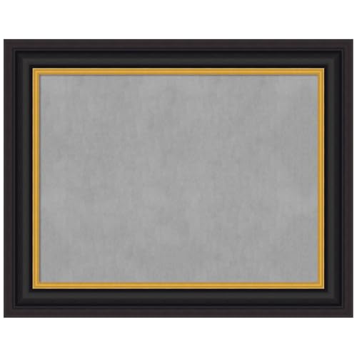 Amanti Art Black Framed Magnetic Board, 30x24, Modern Office Decor