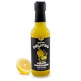 Original Delites Lemon Habanero Hot Sauce (5 oz) – Zesty & Fiery, All-Natural, Gluten-Free Gourmet Pepper Condiment for Tacos, Wraps, Wings, Burgers, Grilling, and Dipping – Perfect for Culinary Enthusiasts & Spice Lovers