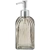 WENKO Vetro Brown Square Liquid Soap Dispenser Capacity 0.52 L, 19 x 7.5 x 7.5 cm