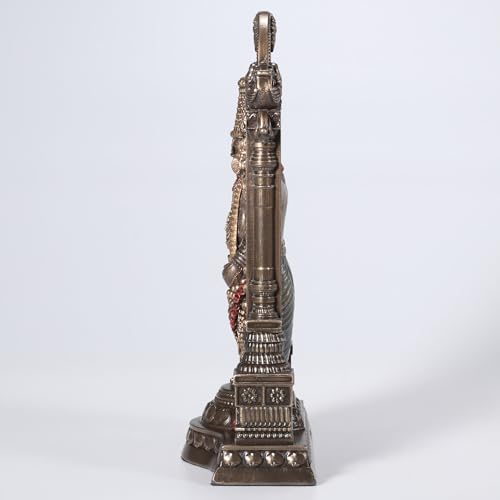 Veronese Design 8 3/8 Inch Lord Venkateswara as Balaji Cold Cast Resin Bronze Finish Statue