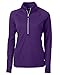 Cutter & Buck Long Sleeve Adapt Eco Knit Half Zip Pullover Chemise, Violet, XL Femme