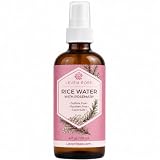 Leven Rose Rice Water for Hair Growth Spray with Rosemary, Fermented Rice Water Mist with Biotin, Keratin, Caffeine and Aloe, Non-Greasy Leave-In Scalp Spray, Glass Bottle, 4 oz