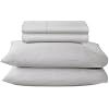 100% Organic Cotton Sheets Twin Size - GOTS Certified Organic Bed Sheets with Deep Pocket 500 Thread Count and Cozy Sateen Weave Gets Softer with Each Wash - Luxury 3 Piece Set (Gray, Twin)