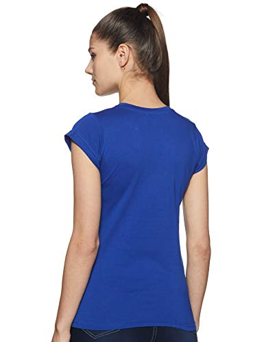 Image of Miss Chase Women's Maroon Super Soft V-Neck Short Sleeves Cotton Solid Regular Fit T-Shirt