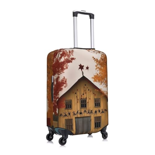 Fall Country Barn Luggage Cover Washable Stretch Suitcase Protector Anti-Scratch Luggage Sleeve Elastic Baggage Cover Fits 18-32 Inch Medium3