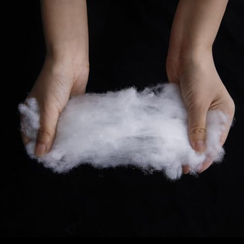 Image of Racron Polyester Fiber Filling, Ultra-Soft High-Loft, Hypoallergenic Odor-Free, Durable & Resilient, White, 2000 g
