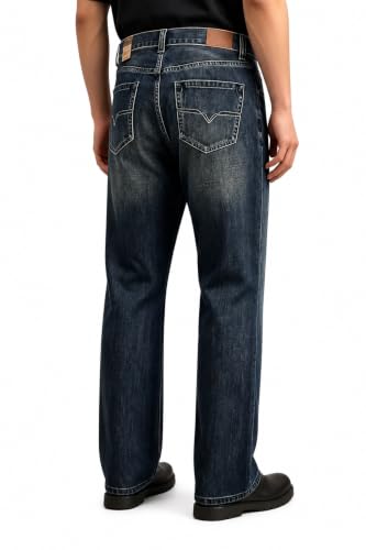 Image of Flypaper Men's Fashion Bootcut Blue Jeans Regular Fit Mens Work Pants