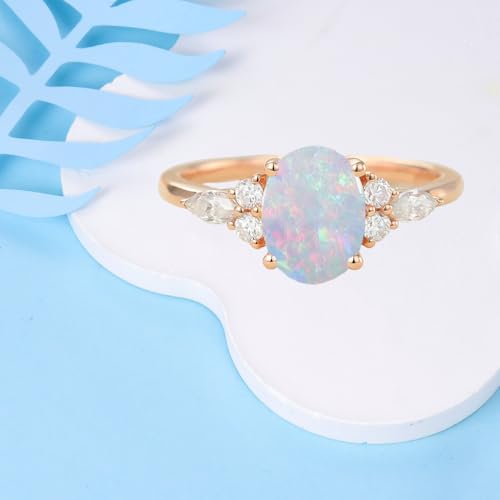 10K 14K 18K Real Gold Natural Gemstone Engagement Ring for Women,S925 Sterling Silver 1-5 Carat Oval Cut Gemstone Ring with Moissanite Wedding Promise Rings Christmas Birthday Gift for Wife Mother3