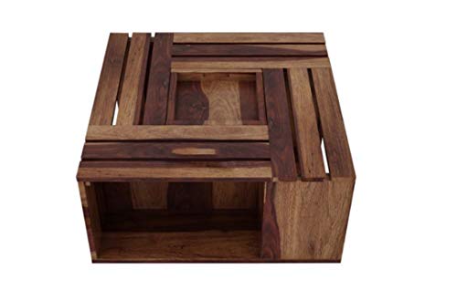 Image of Wooden Center Table for Living Room | Coffee Table for Home Wooden Coffee Table for Living Room and Office | Tea Table | Sofa Set Center Table in NaturalFinish