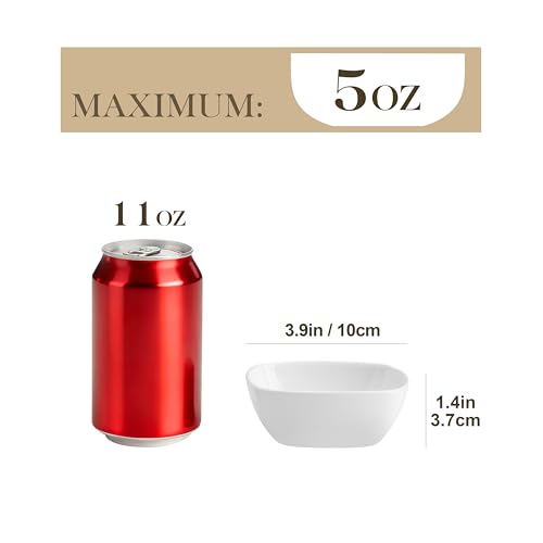 MALACASA 5 oz Porcelain Dip Bowls Set, 12 Pack Small Ramekins, Dipping Sauce Dishes, Stackable Tiny Ramekins for Pudding, Souffle, Brulee, Dessert, Snack, Charcuterie Boards accessories, Oven Safe