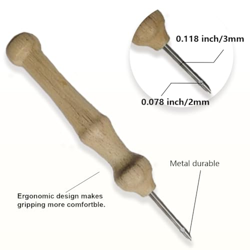 Kit punch needle léopard rose DOODLREAM 24cm pour débutant - 7