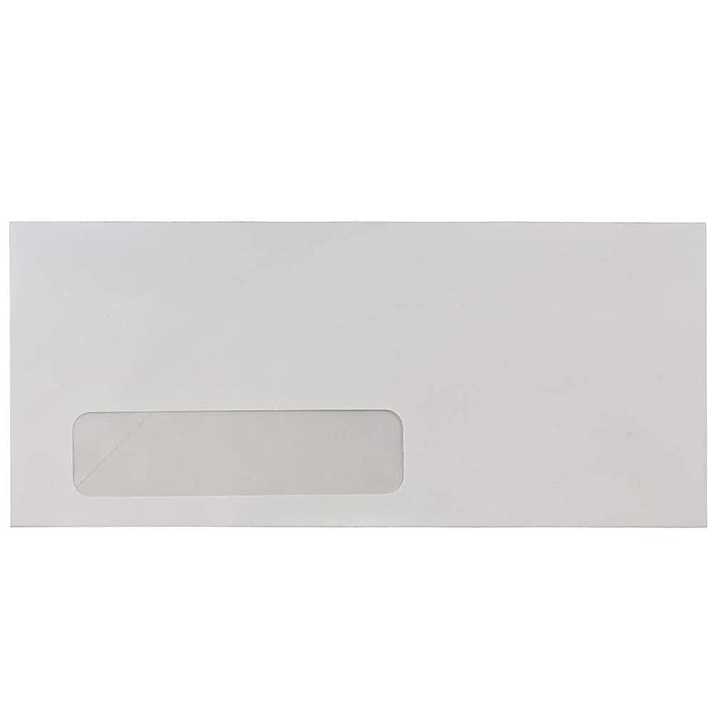 JAM PAPER #10 Business Commercial Window Envelopes - 4 1/8 x 9 1/2 - White - 100/Pack