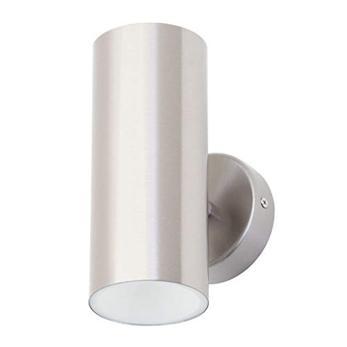 LITECRAFT Lem Up & Down Outdoor Wall Light IP65 Garden Integrated LED - (Stainless Steel)