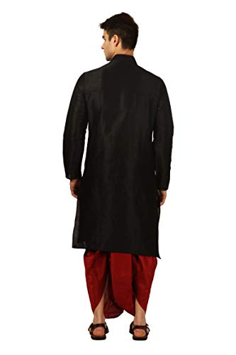 Image of Royal Kurta Men's Cotton Silk Dhoti Kurta (White)