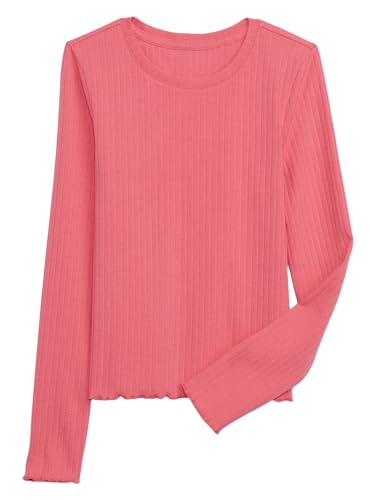 Image of Gap Girls' Long Sleeve Ribbed Tee