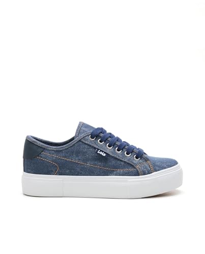 Lois Zapatilla Bamba Textil Cordones Sra Mujer Color: Jeans Talla: 39
