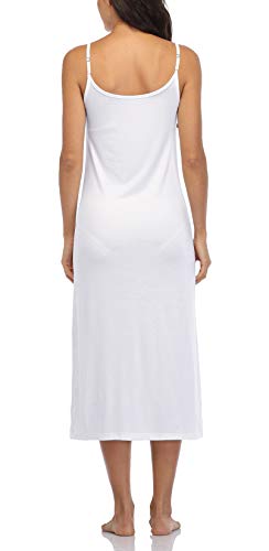 Summienlink Women's Full Slip for Under Dresses Sexy Long Sleeveless Nightgown Cami Dress