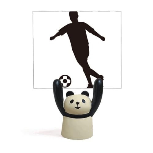 Support pour mémos de football avec dessin animé panda pince-note