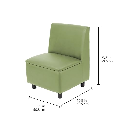 Image of FDP Kid Comfort Collective Modular Armless Chairs, 2-Pack - Fern Green