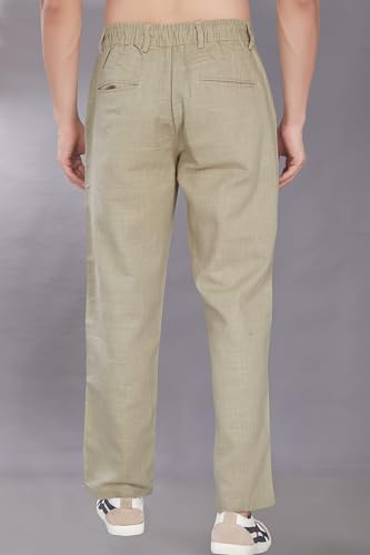 Image of DIVISIVE Men's Relaxed Fit Cotton Linen Blend Trousers