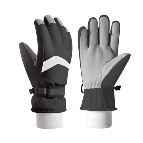JiaYouLC Kids Fleece Lined Warm Ski Gloves Winter Thermal Waterproof Anti Slip Gloves for Age 4-12 Children for Snow Snowboarding Sledding Cycling