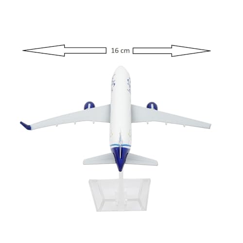 Image of Toys Uncle Diecast Aeroplane Scale Model, (A320 AIR Indigo 16 CM)