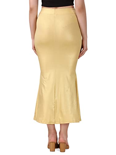 Mehrang Shimmer Lycra Saree Shapewear Petticoat for Women, Cotton Blended,Petticoat,Skirts for Women,Shape Wear Dress for Saree
