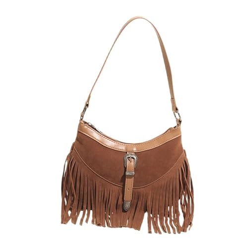 [�C���X�N] Fringe Hobos Bags Faux Suedes Crossbody Bag Tassels Underarm Bags Hippie Western Cowgirl Purses Shoulder Bag Handbag West