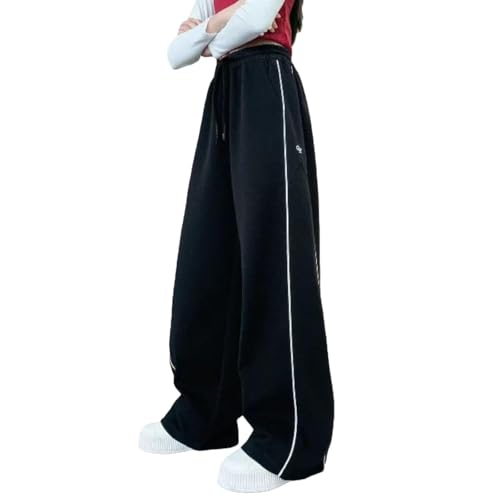 Baggy Jogginghose Mädchen Baumwolle Teenager Lang Jogging Sporthose Kinder Einfarbig Freizeithose Elastische Hohe Taille Hose Loose Weite Bein Outdoorhose Activewear Mit Taschen