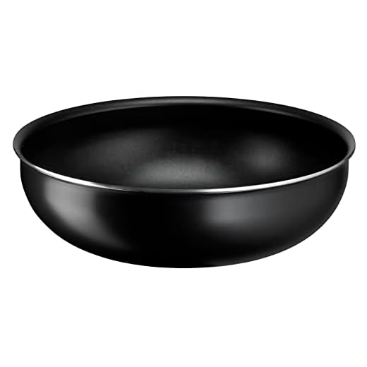 Lagostina Ingenio Essential Plus Wok Ø 28 cm, Pentola Wok Antiaderente in Alluminio per Gas e Forno, Con Indicatore di Cottura Thermosignal, Utilizzabile con Manico Removibile (Non Incluso)