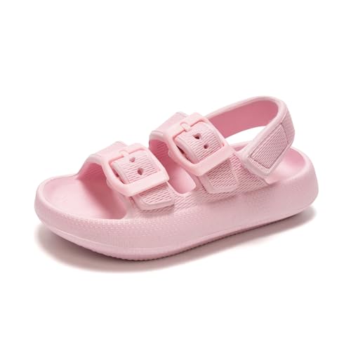 Image of FUNKYMONKEY Pillow Slippers for Boys and Girls Adjustable Double Buckle Unisex-Child EVA Flat Sandals