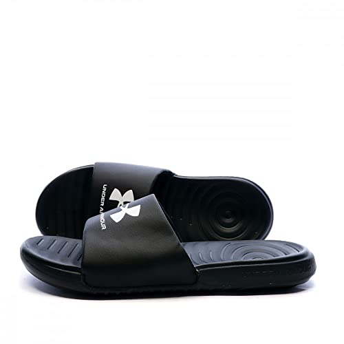 Under Armour mens Ansa Fix Slide Sandal, Black (004 Black, 11 US