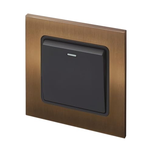 Interrupteur Aura Rocker 1G Retrotouch en bronze brossé élégant