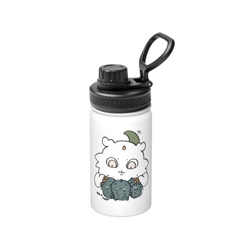 ステンレスカップ ちいかわ あのこ コーヒーカップ 大容量 保温 保冷 直飲み 真空断熱 蓋付き 水筒 マグボトル かわいい キャラクター 車載 持ち運びやすい ビール 家庭用 車用 オフィス プレゼント 350ml