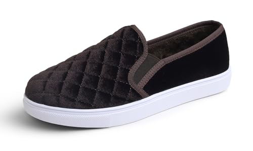 Image of FEVERSOLE Women's Casual Slip On Sneaker Comfort Quilted Loafer Flats