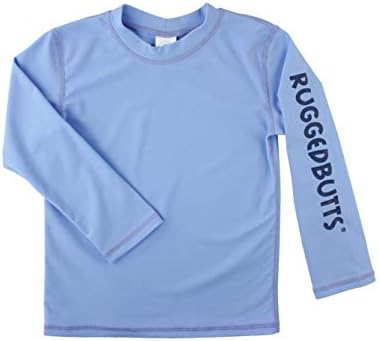 RUGGEDBUTTS® Baby/Toddler Boys Cornflower Blue Long Sleeve Rash Guard - 3-6m