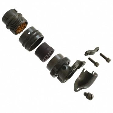 Amphenol, 71-144814-19P, Circular Connector - Plug - Male Pins - 19 Position - Shell Size-Insert 14-19 - Solder Cup Termination - Cable Mount Right Angle.