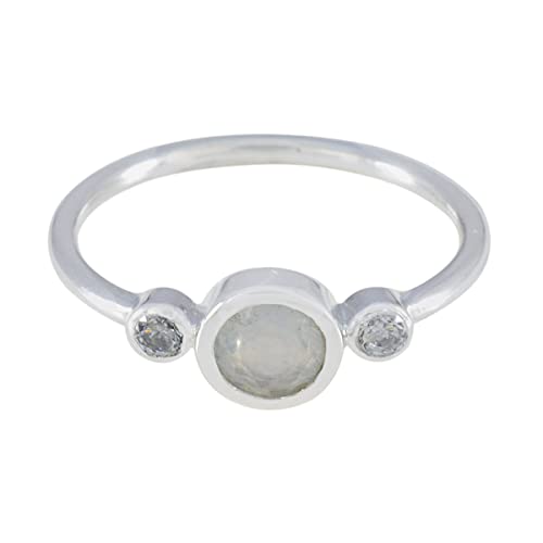 Bague pierre de lune arc-en-ciel en argent, le cadeau parfait pour célébrer les mamans
