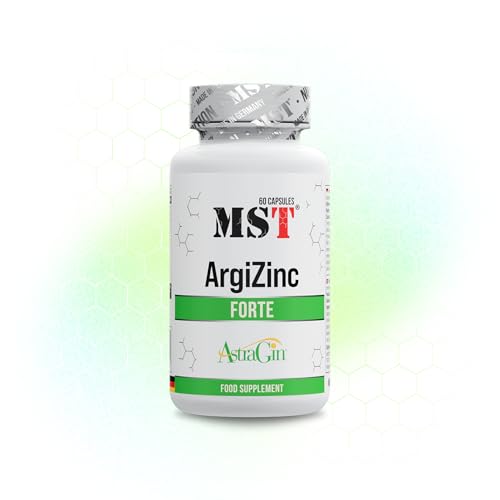 ArgiZinc® von MST® Nutrition | Aminosäure L-Arginin, Zink Bisglycinat, Selen, Kupfer, Vitamin B6 & AstraGin® | 60 vegane Kapseln für 60 Tage | Premium-Qualität – Made in Germany