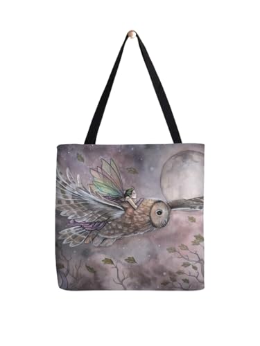 Sac fourre-tout fée et hibou idéal pour vos sorties culturelles