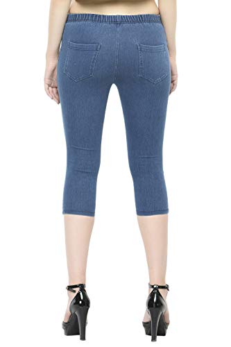 Image of Frenchtrendz Women's Cotton Modal Spandex Stretchable Slim Fit Jegging Capris