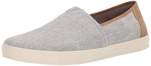 TOMS Men's Avalon Loafer Flat, Drizzle Grey slub Chambray, 11 D Medium US