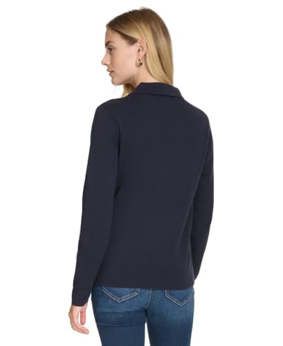 Image of Nautica Women's V-Neck Cable Polo Long Sleeve
