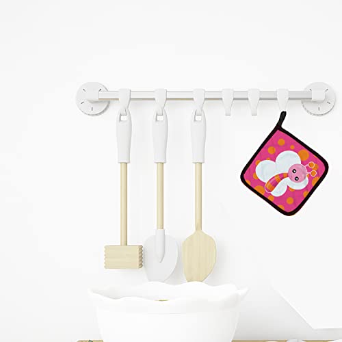 Caroline's Treasures Bb7102Pthd Butterfly On Polkadots Pair Of Pot Holders Kitchen Heat Resistant Pot Holders Sets Oven Hot Pads For Cooking Baking Bbq, 7 1/2 X 7 1/2 #TOP2