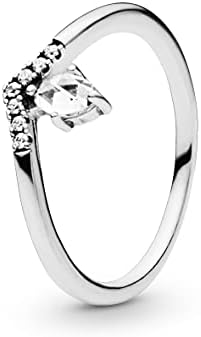 PANDORA Jewelry Classic Wishbone Cubic Zirconia Ring in Sterling Silver, Size 6