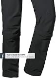 Schöffel Damen Pants Engadin1 Zip Off, elastische Damen Hose mit Zip-Off Funktion, kühlende und schnell trocknende Outdoor Hose für Frauen, asphalt, 40