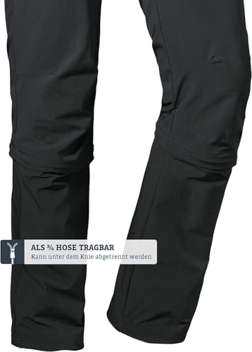 Schöffel Damen Pants Engadin1 Zip Off, elastische Damen Hose mit Zip-Off Funktion, kühlende und schnell trocknende Outdoor Hose für Frauen, asphalt, 40